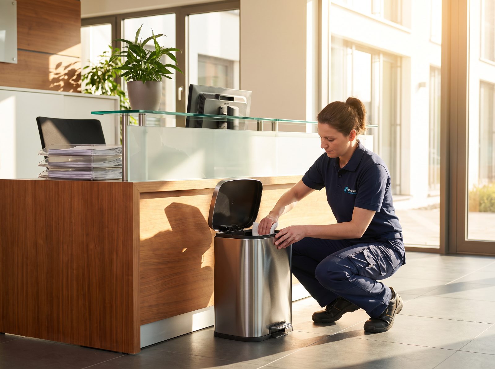 Angebot anfordern bei Hausmeisterservice Sykora: gereinigter Empfangsbereich