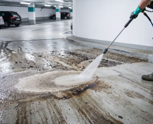 Hausmeisterservice Ebersberg: gereinigte Tiefgarage